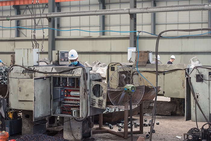 浙江网架配件-锥头加工车间